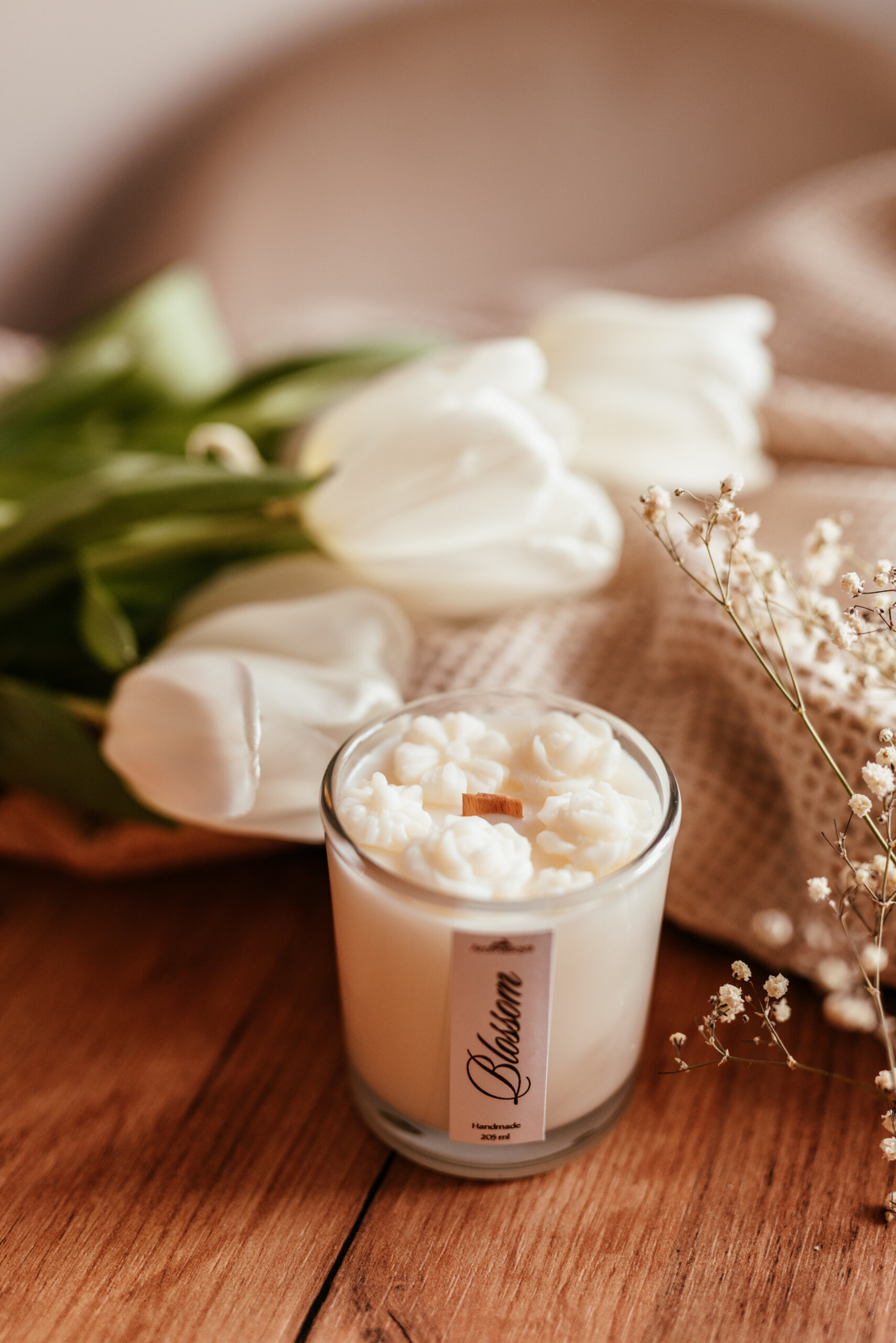 Świeca sojowa z serduszkami - Blossom Aromasoya
