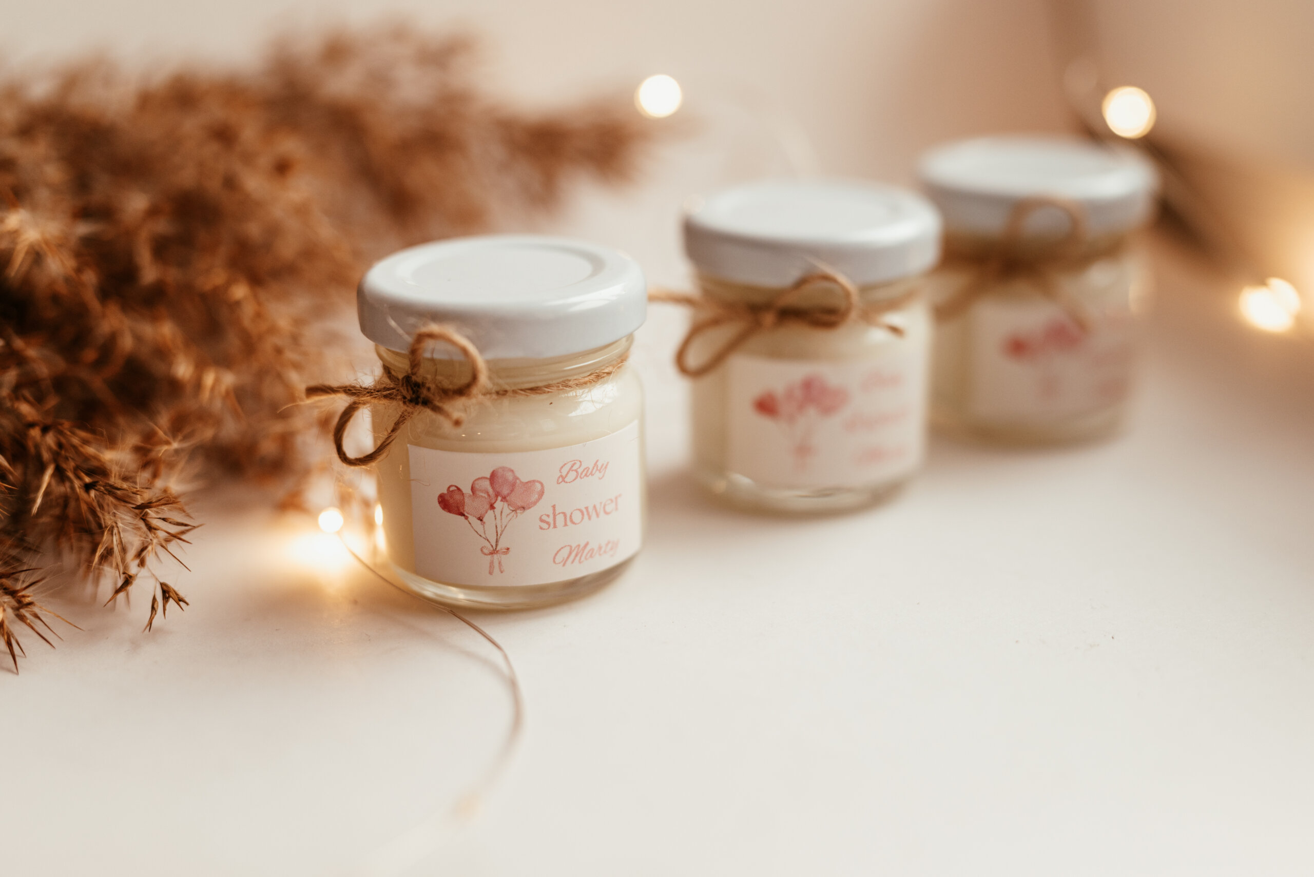 Mini świeca sojowa - babyshower, ślub, chrzest, komunia
