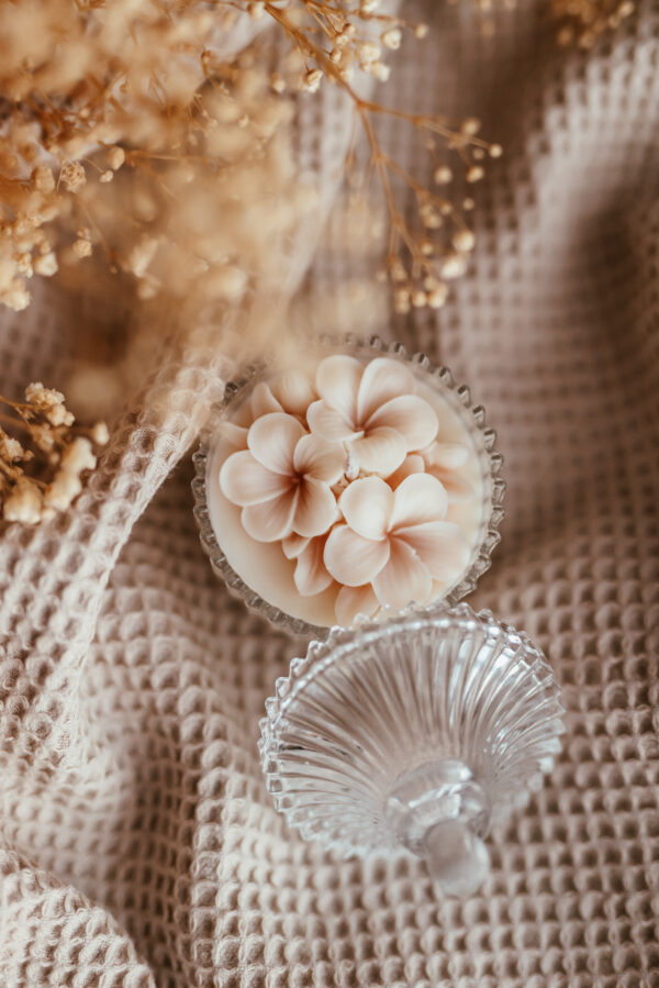 Świeca sojowa - hortensja w krysztale