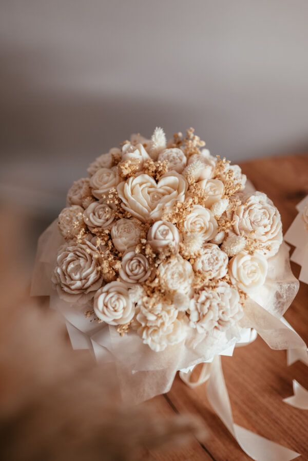 Flower box / candle box - beż mix